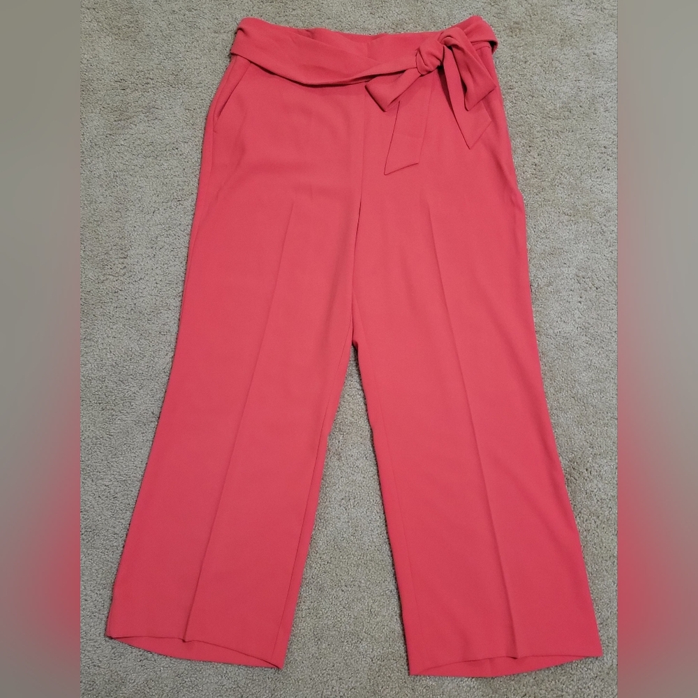 Boden Red Wide-Leg Tie-Waist Pants - Picture 2 of 10